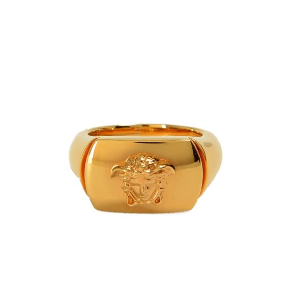 Versace Jewelry - Versace Gold Color Metal Medusa Head Statement Ring Sz 15